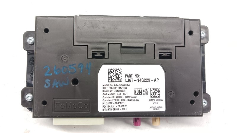 21-'22 FORD ESCAPE Communication telematics control module OEM 1 Year Wnty!