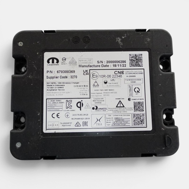 2023-2026 MASERATI GRECALE Front Console Wireless Charge Pad OEM 670300369