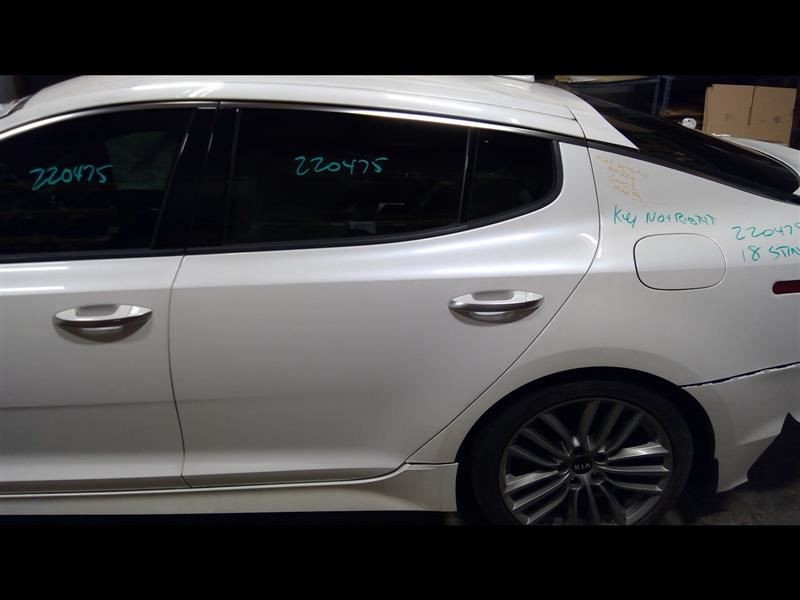 Driver Left Rear Side Door White SWP Fits 18-20 STINGER 1016976