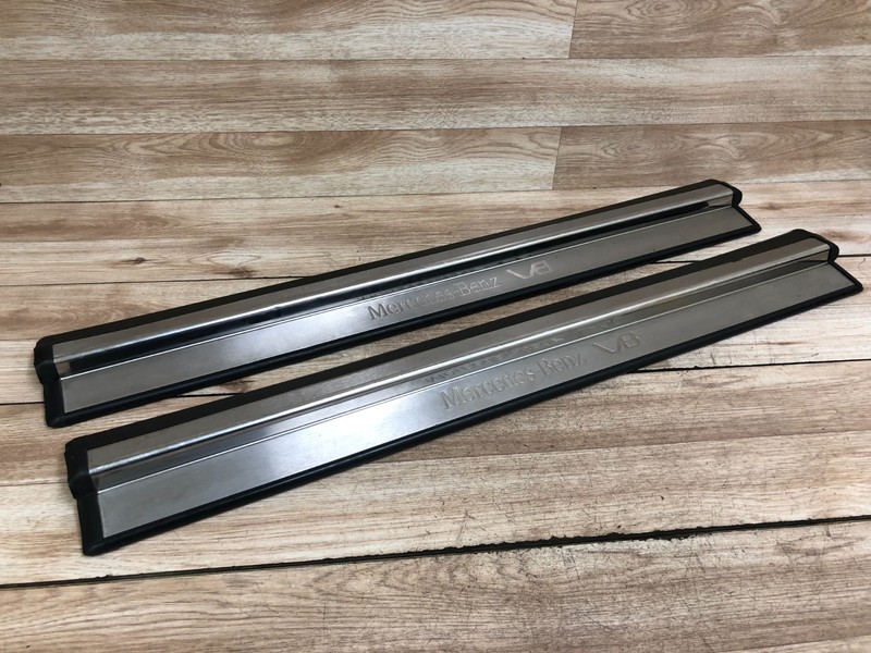 MERCEDES BENZ OEM W208 CLK55 AMG FRONT L & R SET DOOR ENTRANCE STEP PLATE COVER