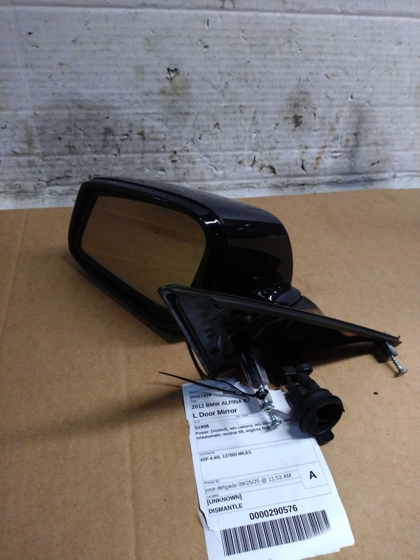 Used Left Door Mirror fits: 2012 Bmw 750I Power heated w/o camera w/o blind spot