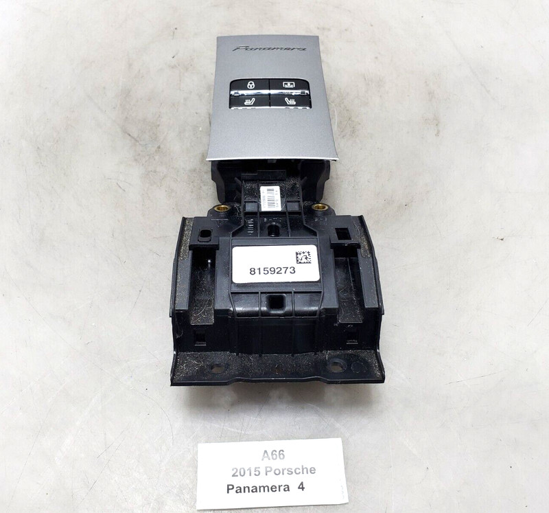 ✅ 10-16 OEM Porsche Panamera 4 970 Rear Heated Seat Door Lock Switch w/ Trim