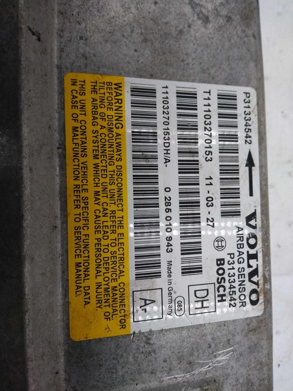 Used Air Bag Module fits: 2012 Volvo 60 SERIES Air Bag S60 thru VIN 115693 Grade