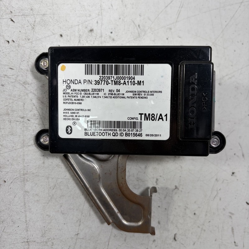 12-14 Honda Insight EX HFT Bluetooth Control Unit Module 39770-TM8-A11 OEM