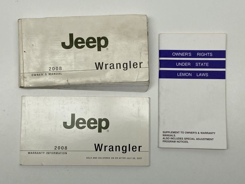 Owners Manual 2008 Jeep Wrangler 82193