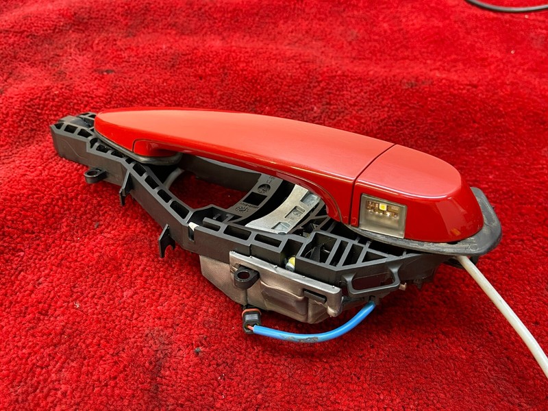 BMW F30 3-Series Rear Left Driver Exterior Door Handle Red Comfort Access OEM ✅