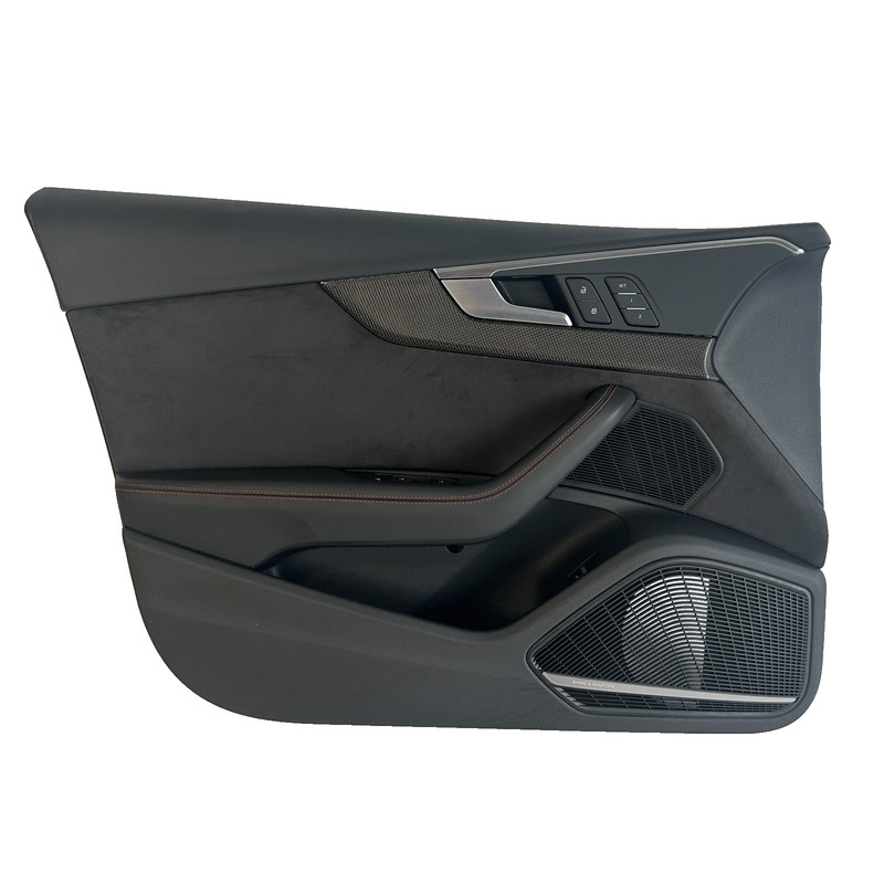 📌18 -20 AUDI S4 FRONT LEFT SIDE CARBON DOOR PANEL TRIM BANG OLUFSEN SPEAKER OEM