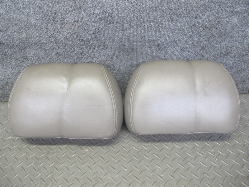 2003-2007 HUMMER H2 REAR RIGHT & LEFT SIDE SEAT HEADREST LEATHER SET