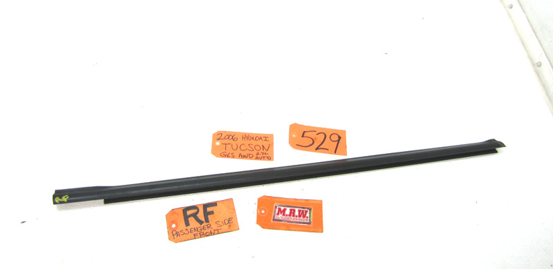 DOOR MOLDING WINDOW RUBBER SEAL GLASS PASSENGER FRONT R for 05-09 HYUNDAI TUCSON