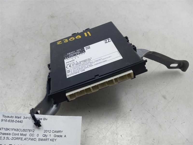 2012 TOYOTA CAMRY SE 3.5L FWD AT CHASSIS ECM ANTI-THEFT LOCKING CONTROL MODULE
