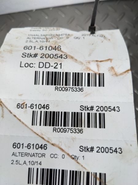 Alternator 4 Cylinder Fits 13-17 ALTIMA 975336