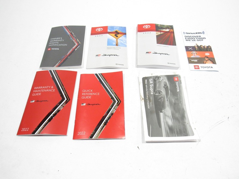 Toyota Gr Supra 2022 3.0L RWD Owner Manual Info Book Case Set 20-22 ; :Y
