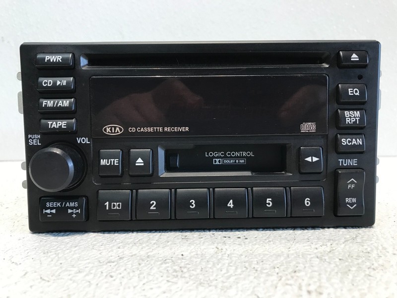 02-05 Kia Sedona OEM Radio AM FM Single Disc CD Cassette Player 1K5LC66860