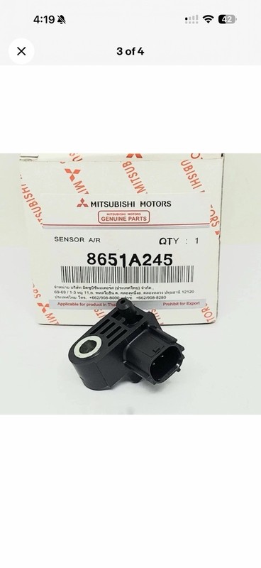 FITS FOR MITSUBISHI MIRAGE G4 XPANDER TRITON OEM SENSOR A/R FRONT 8651A245