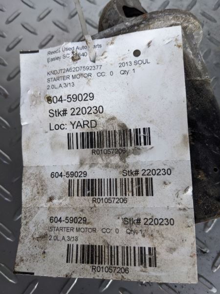 Starter Motor ID 361002E120 Fits 14-16 FORTE 1057206