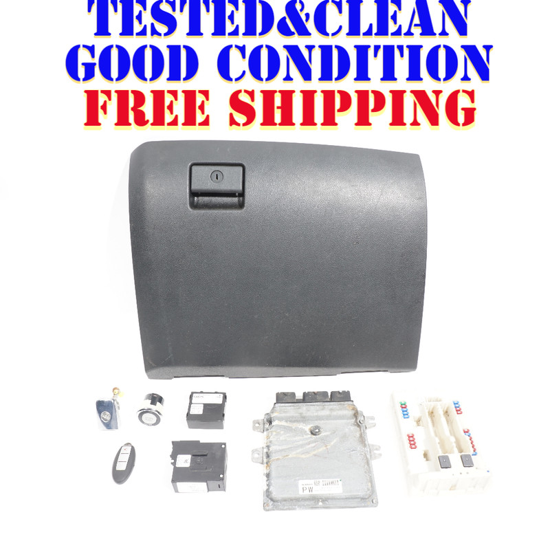 2009 NISSAN MURANO 3.5L AWD Z51 IGNITION SET KEY LOCK MODULE SET OF 8 OEM