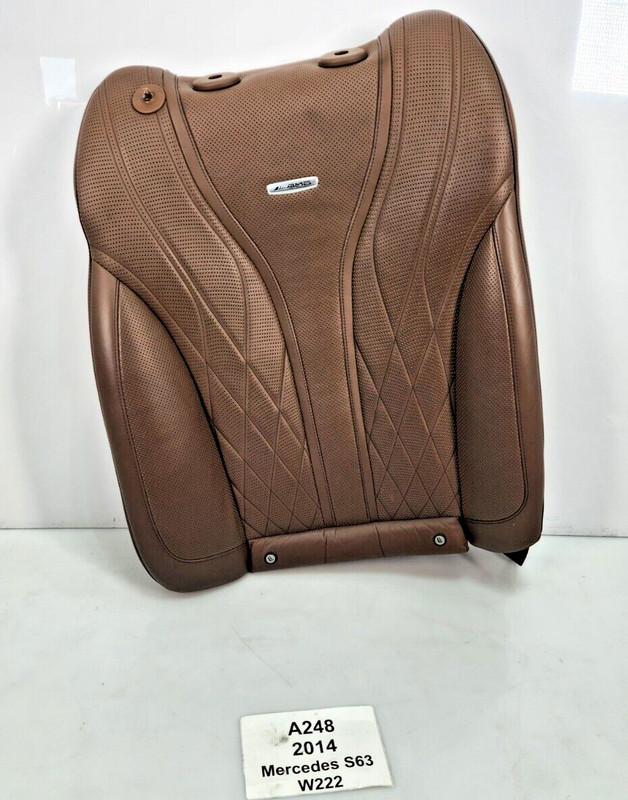 ✅ 14-17 OEM Mercedes W222 S63 Rear Right Passenger Upper Seat Cushion Leather*