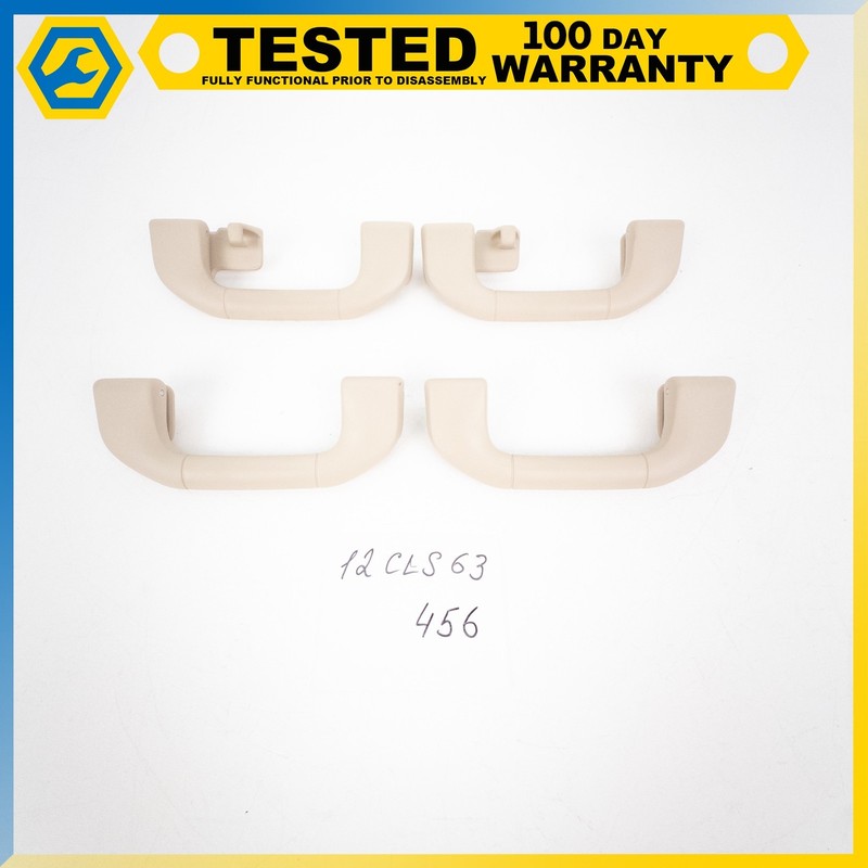 12-18 MERCEDES-BENZ CLS63 AMG ROOF OVERHEAD INTERIOR SAFETY HANDLE BEIGE SET OEM