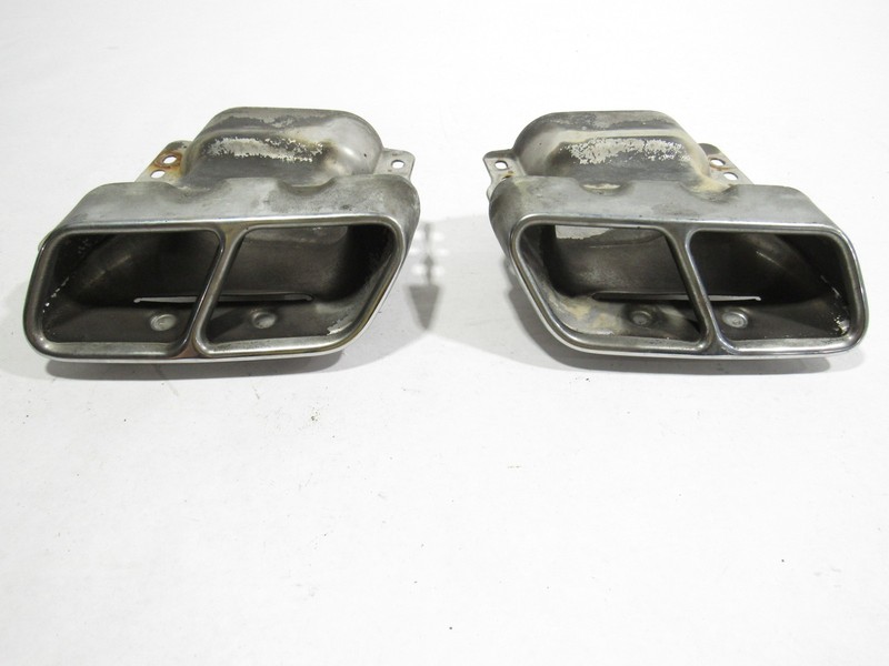 07-12 Mercedes GL550 X164 2011 Rear Bumper Exhaust Muffler Tip Set Pair 2 PCS|:A