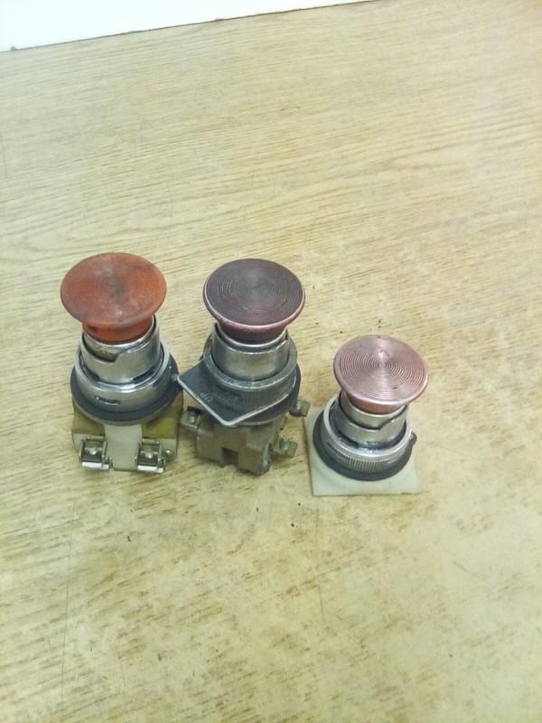 Lot Of 3 Square D 9001 Type TB Red Pushbutton