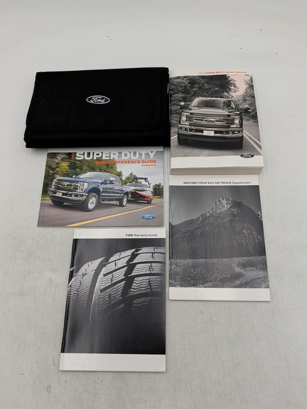 2019 Ford Super Duty Owners Manual F250 350 450 550 XL XLT Quick Reference Guide