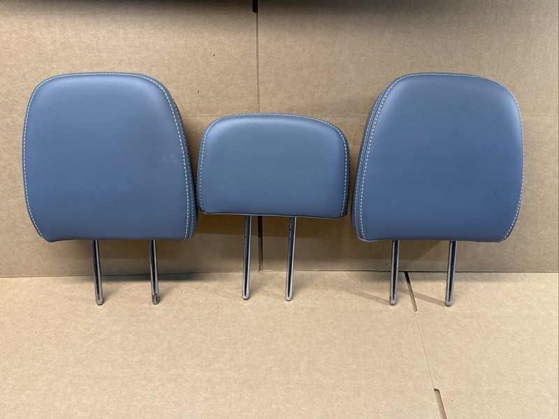 2011-2014 Ford F-150 F150 Back Rear Head Rest Headrest Gray Leather Set of 3