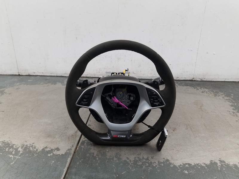 2015 Chevy Corvette C7 Z06 Carbon Alcantara Steering Wheel / Column / Key #3369