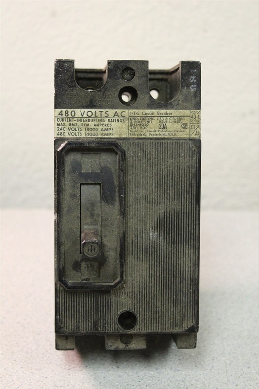 ITE EH2-B020 480VAC 2-Pole 20A Circuit Breaker *FREE SHIPPING*