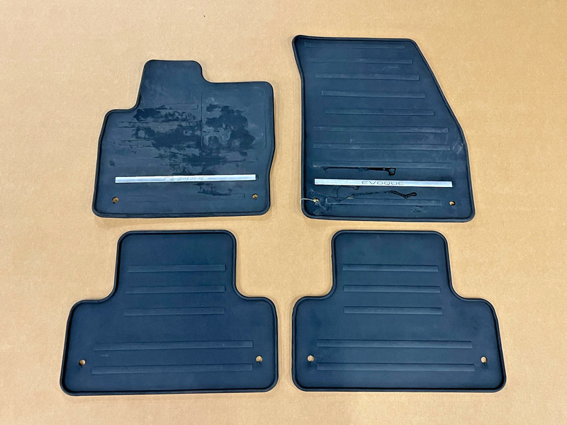 ⭐2013-2022 RANGE ROVER EVOQUE FRONT & REAR SIDE FLOOR RUBBER MAT SET OEM LOT2704