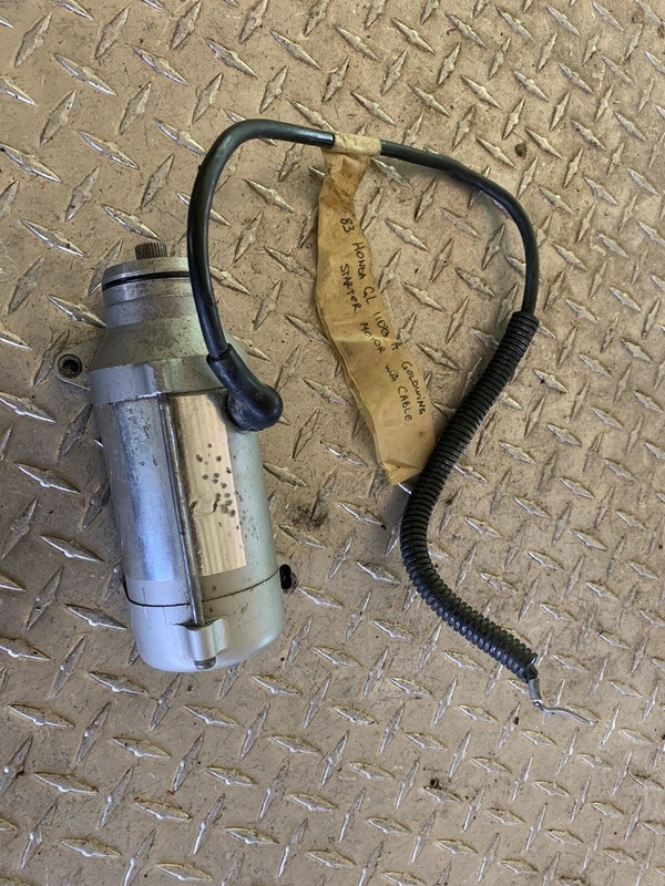 1983 Honda GL 1000 A Goldwing Starter Motor w Cable 83 v12