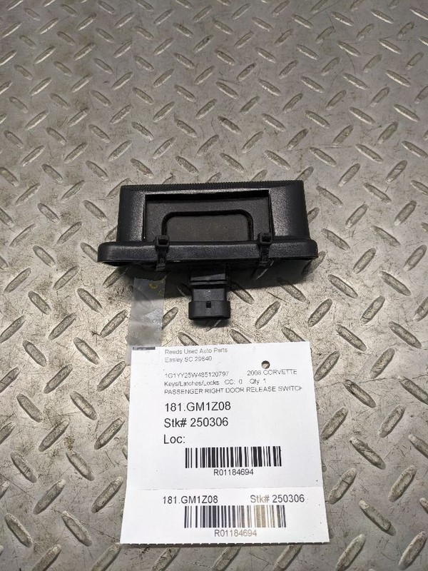 05-13 Chevy Corvette C6 RIGHT PASSENGER RELEASE SWITCH 22751230 OEM 1184694