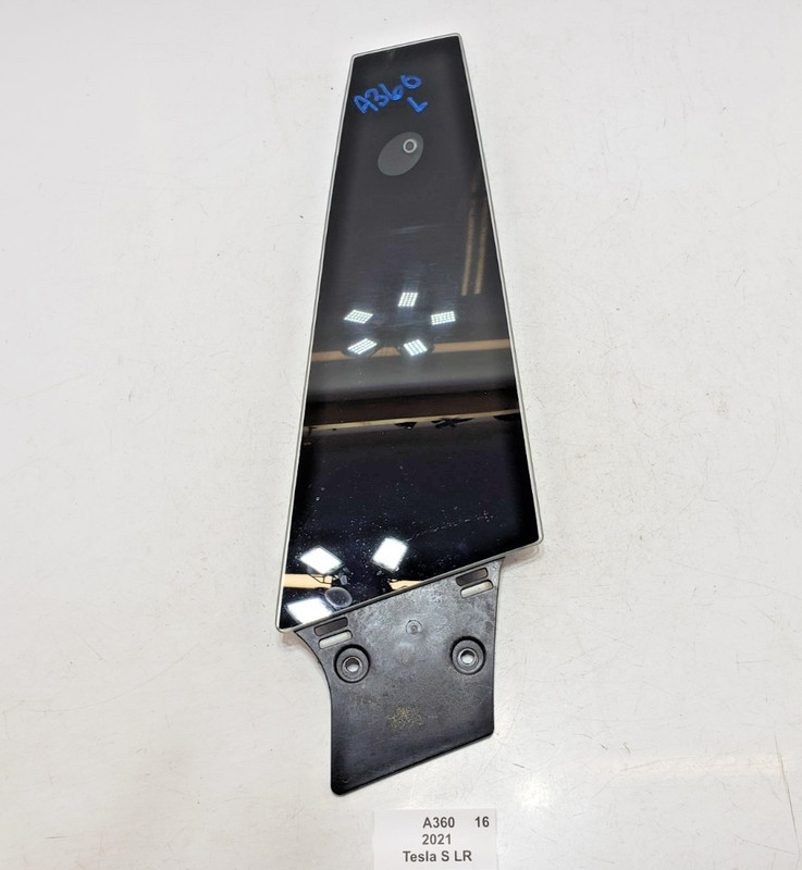 ✅ 2016-2021 OEM Tesla Model S Left Driver Side Pillar Applique Glass W/ Camera