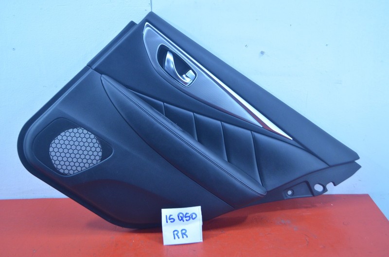 14-18 INFINITI Q50 REAR RIGHT PASSENGER SIDE INTERIOR DOOR PANEL OEM