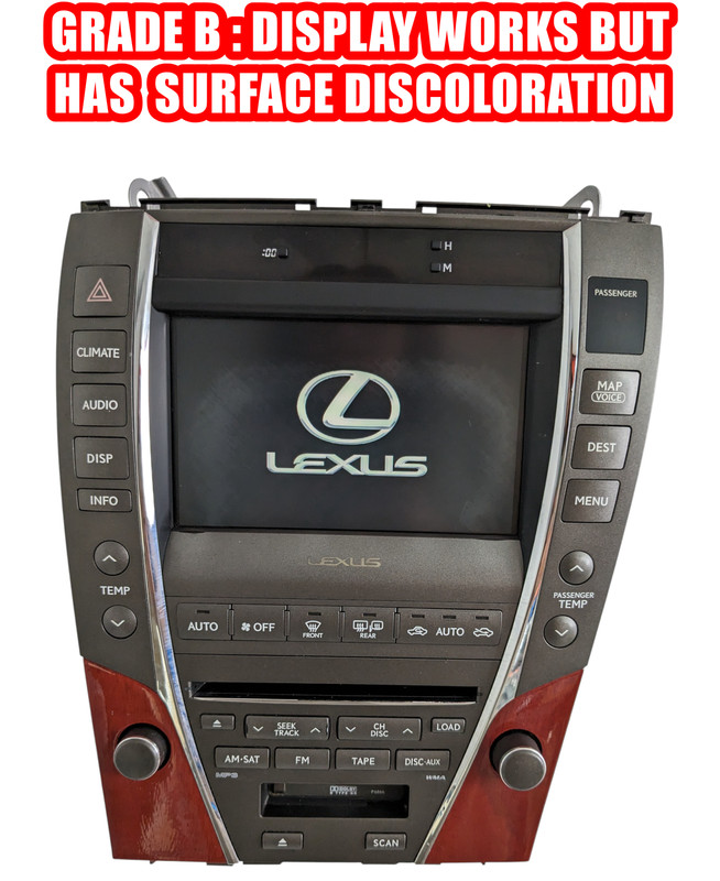 07-09 Lexus ES350 Navigation Display Radio Screen CD Player AC Climate Control