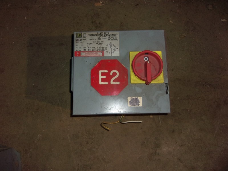 Square D 9070 SK750G1 Ser A 600V Transformer Disconnect *FREE SHIPPING*