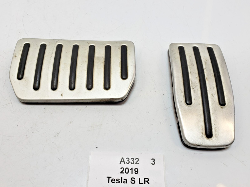✅ 12-20 OEM Tesla Model S Steel Foot Brake Gas Accelerator Pedal Pad Cover