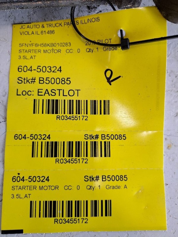 Starter Motor 6 Speed Denso Fits 16-20 PILOT 3455172