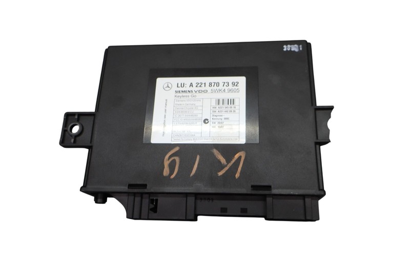 07-14 Mercedes W216 CL550 S400 Keyless Go Control Module Unit ECU 2218702392 Oem