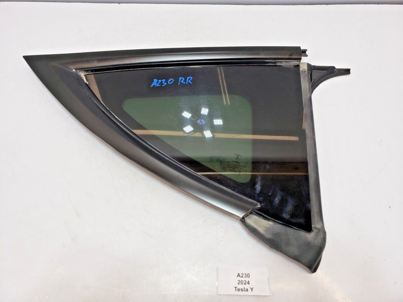 ✅ 2020-2024 OEM Tesla Model Y Rear Right Passenger Quarter Glass W/ Frame