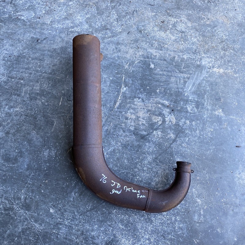 1976 John Deere Vintage Snowmobile Cyclone 440 Fan Exhaust Pipe Muffler
