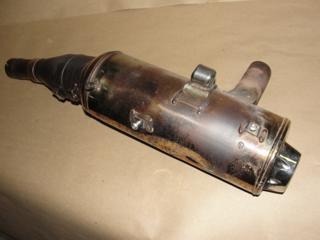 2009 BMW G 650 GS REAR LEFT SIDE EXHAUST MUFFLER CAN PIPE SILENCER G650 G650GS