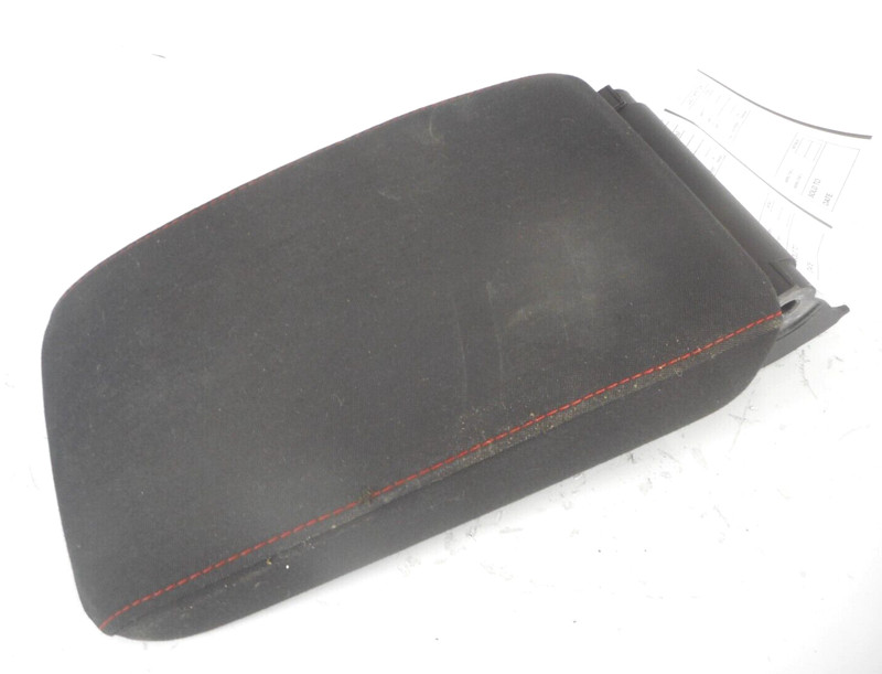 11 Volkswagen Golf GTI Center Console Arm Rest Lid Cloth OEM Red Stitching