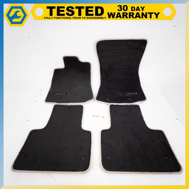 10-19 JAGUAR XJ XJR SET BLACK ALL WEATHER SEASON CARPET FLOOR MATS OEM
