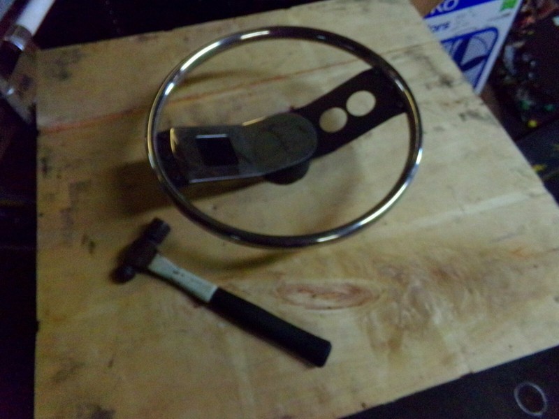 Large Vintage Chrome Steering Wheel *FREE SHIPPING*