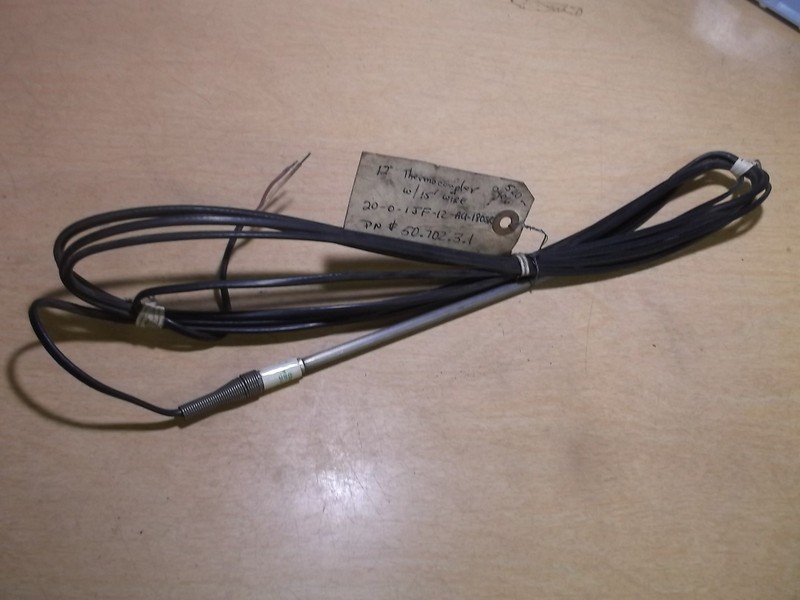 NEW 12" Thermocoupler w/ 15' Wire 20-0-1JF-12-AU-180SR *FREE SHIPPING*