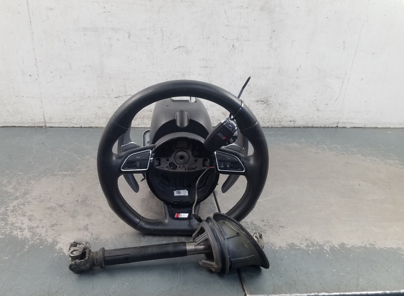 2013 Audi S4 Quattro B8 Leather Steering Wheel / Column / Key #5394 J7