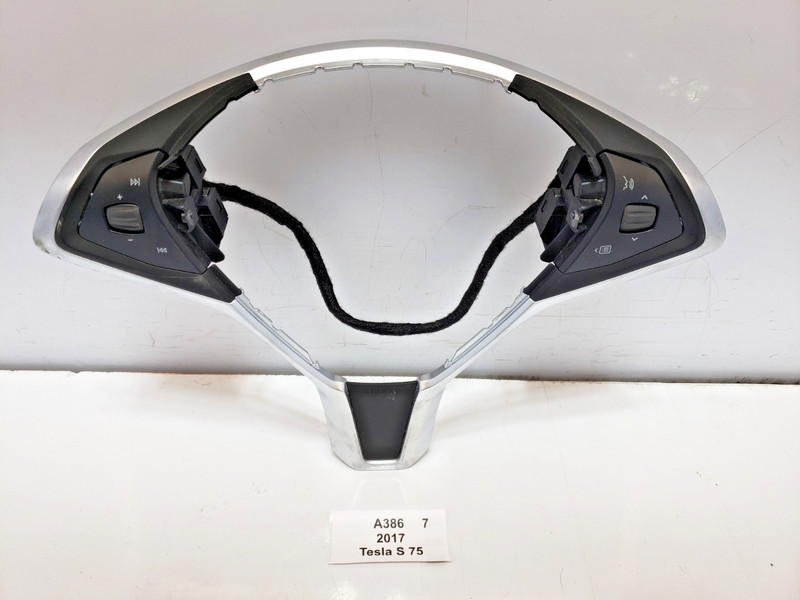 ✅16-20 OEM Tesla Model S X Steering Wheel Trim Cover Audio Voice Control Button*