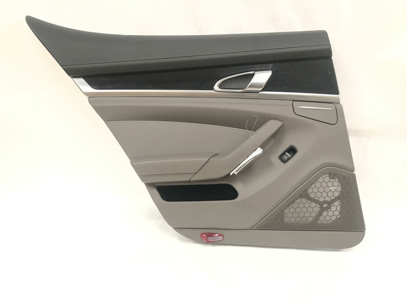 10-16 PORSCHE PANAMERA REAR LEFT DRIVER LH DOOR TRIM PANEL OEM
