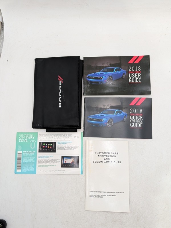 2018 Dodge CHALLENGER Owners Manual Set & Quick Reference Guide & Case