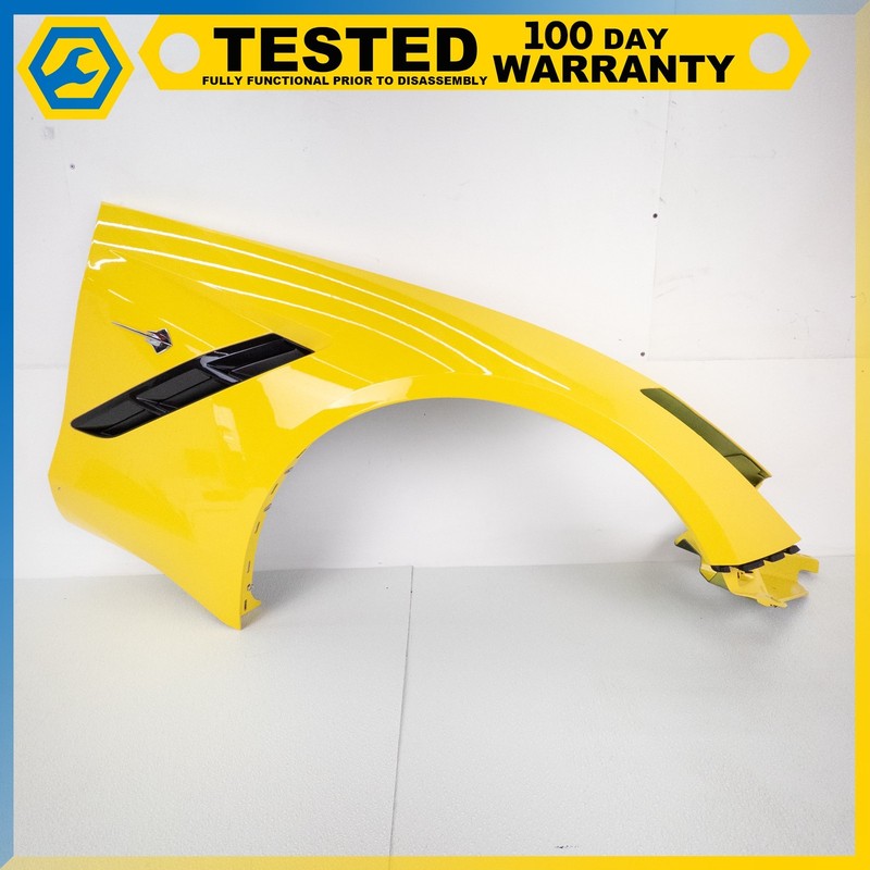 14-19 CHEVROLET CORVETTE C7 FRONT RIGHT PASSENGER SIDE FENDER YELLOW OEM